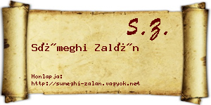 Sümeghi Zalán névjegykártya